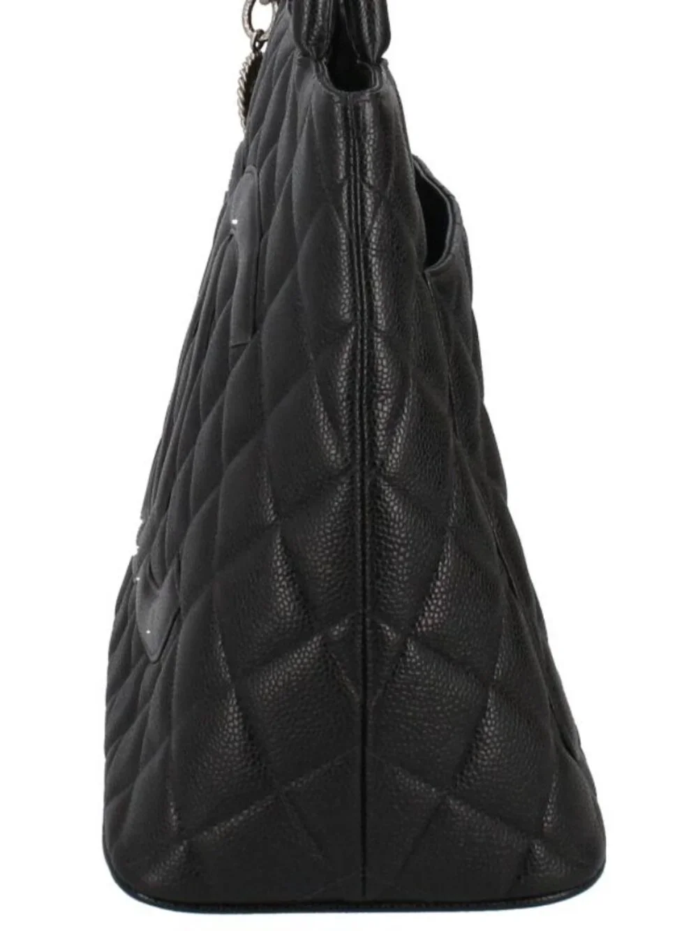 Chanel Medallion Tote Caviar Leather Handbag Black - Picture 2 of 9